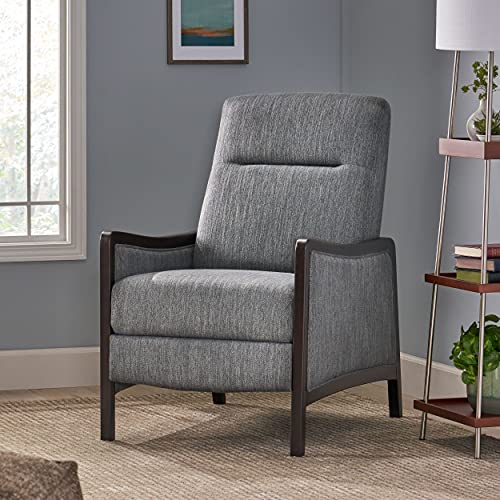 Christopher Knight Home Veatch Recliner, Charcoal + Dark Walnut