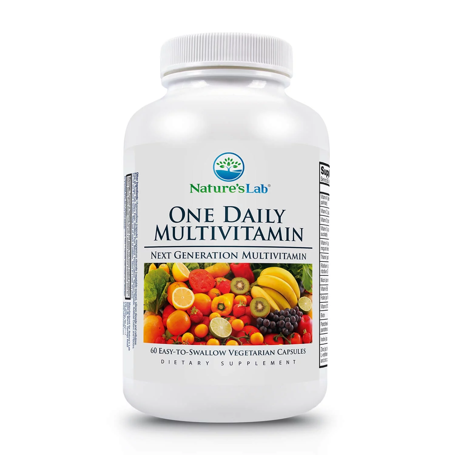 Nature's Lab One Daily Multivitamin - 60 Capsules (2 Month Supply) - Contains 19 Essential Vitamins & Minerals including Vitamin C, D3 & Zinc
