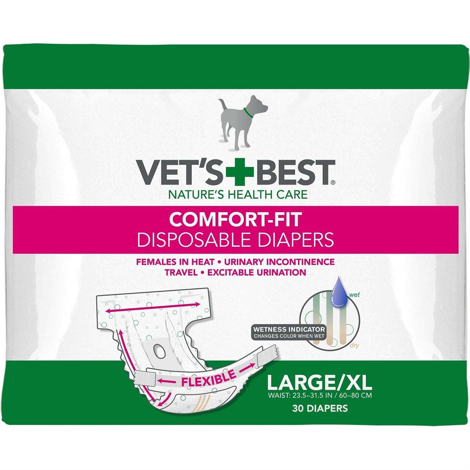 Vet's Best Comfort Fit Disposable Female Dog Diapers - Pet Supplies online store
