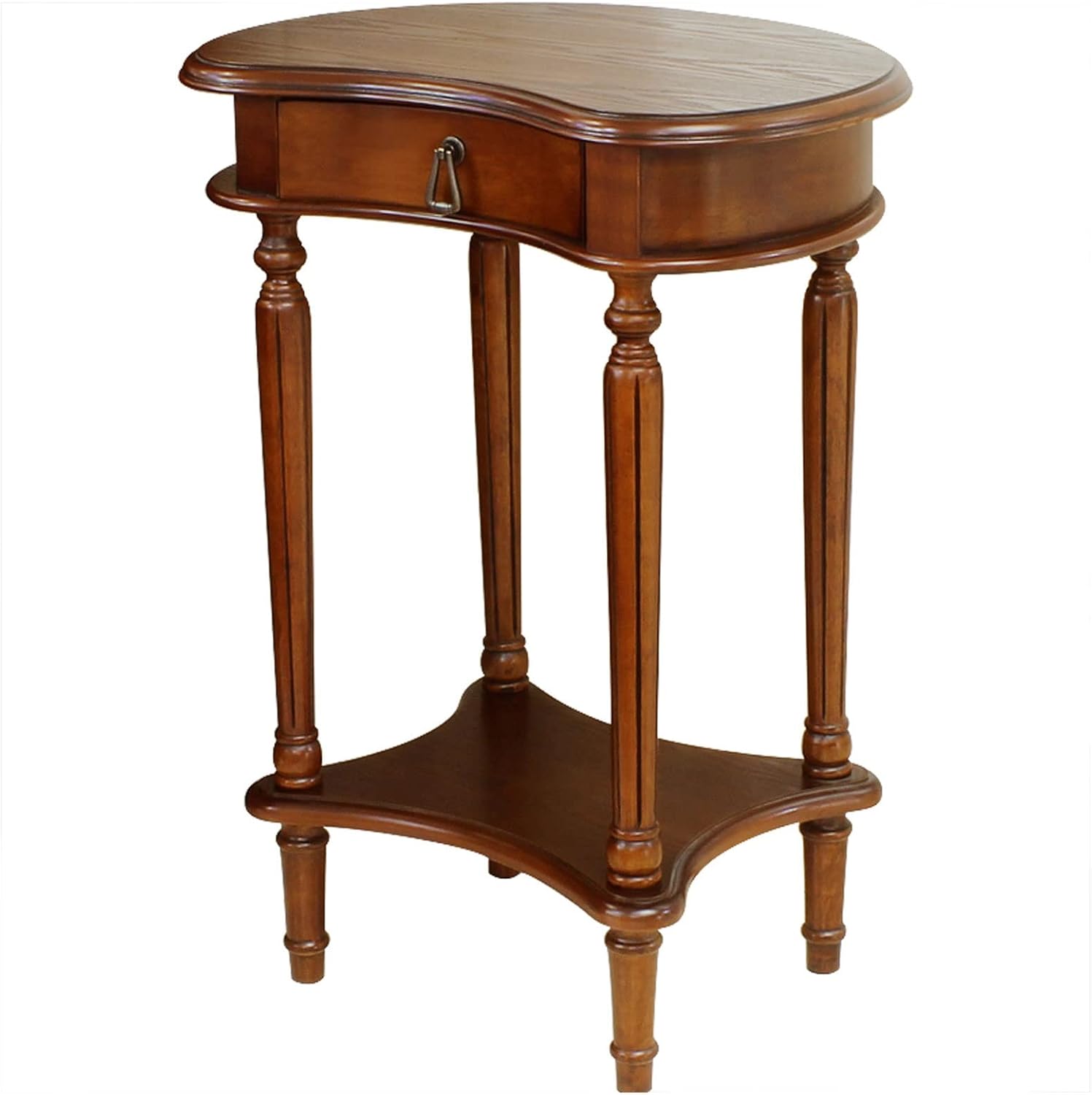 Side Table Solid Wood Side Table, 2-Tier End Table with Storage Shelf and Drawer, Narrow Nightstand Bedside Table for Small Spaces, Bedroom, Living Room, Entryway, Farmhouse Coffee table