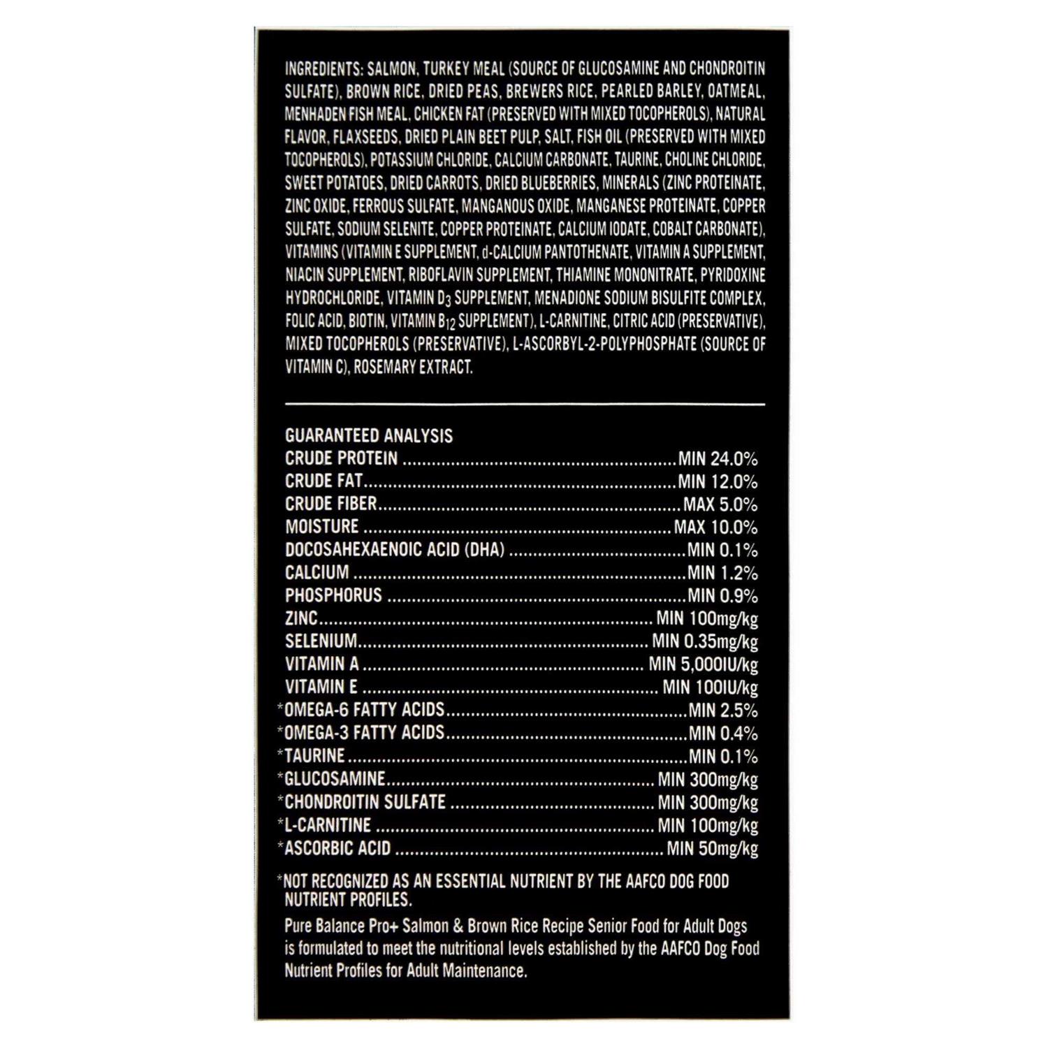 Pure Balance Pro+ Senior Salmon & Brown Rice Recipe Dry Dog Food - Pet Supplies online store