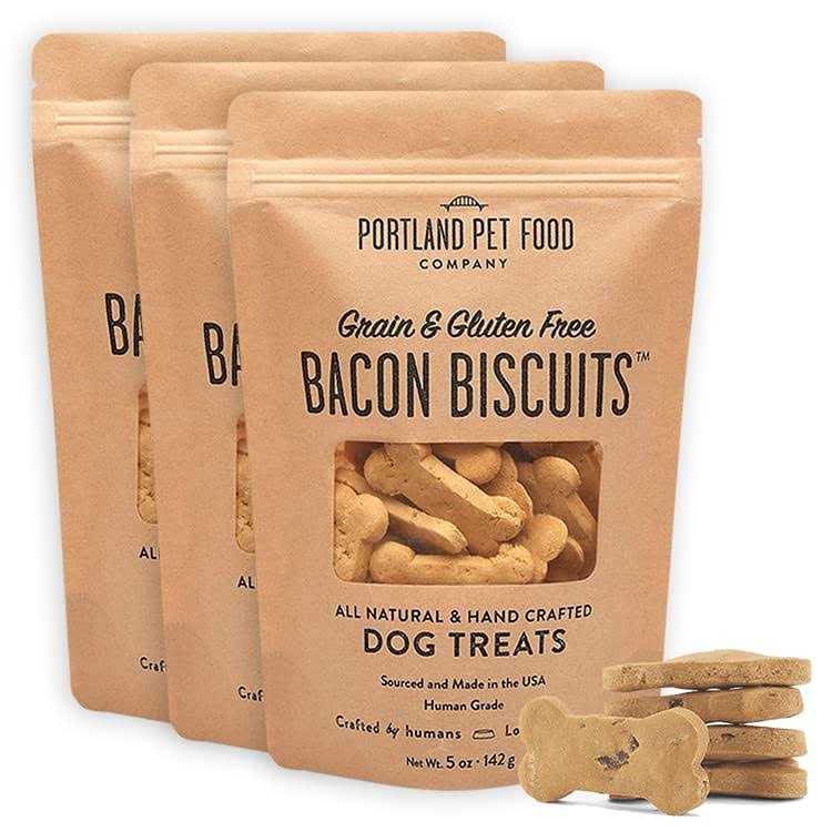 Portland Pet Food Company All-Natural Dog Treat Biscuits Multipack Flavor Variety Pack w/ Bacon - Pet Supplies online store