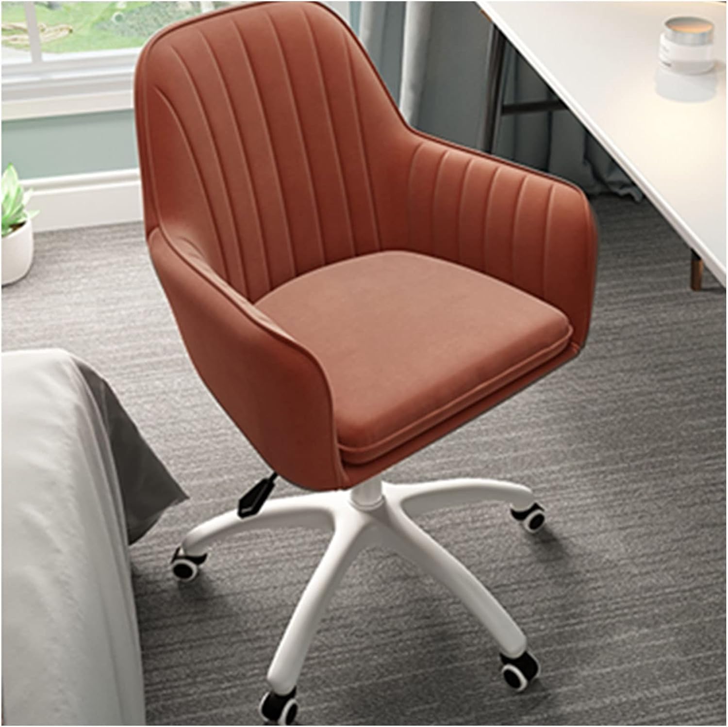 Swivel Chair Office Chair Desk Chair Computer, Swivel Chair 360 ° Free Rotation, Adjustable Height, with Armrest Castors Removable