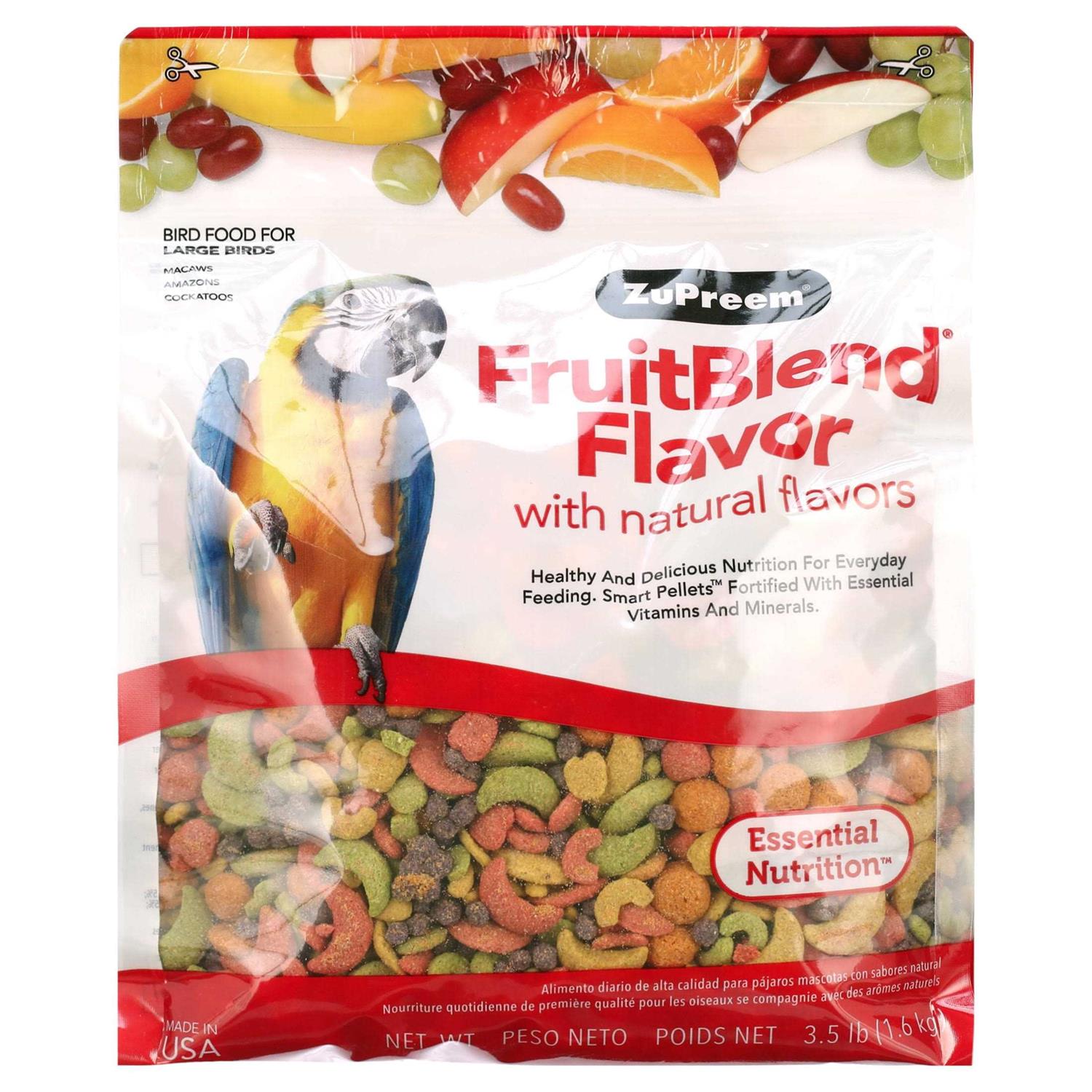 Zupreem FruitBlend Flavor Bird Food Large - Pet Supplies online store