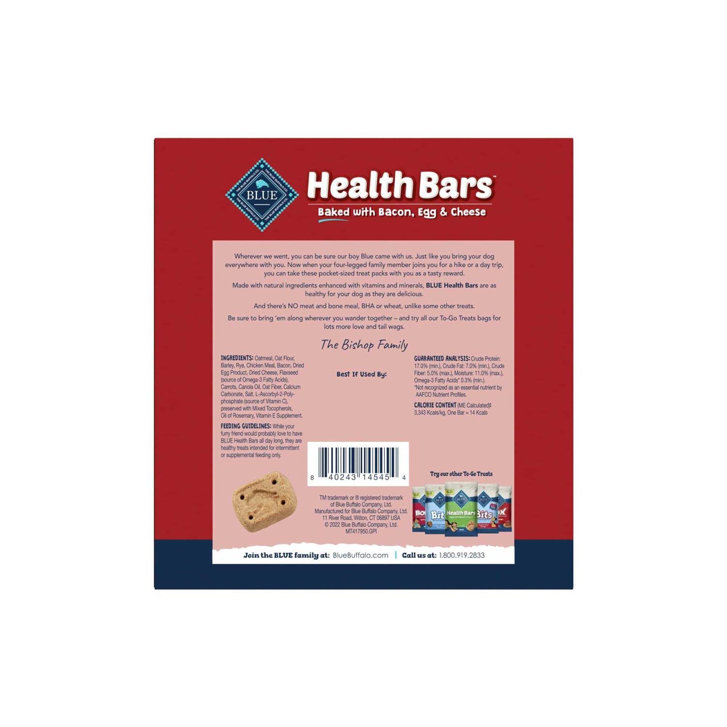 Blue Buffalo Health Bars Mini Natural Crunchy Dog Treats - Pet Supplies online store