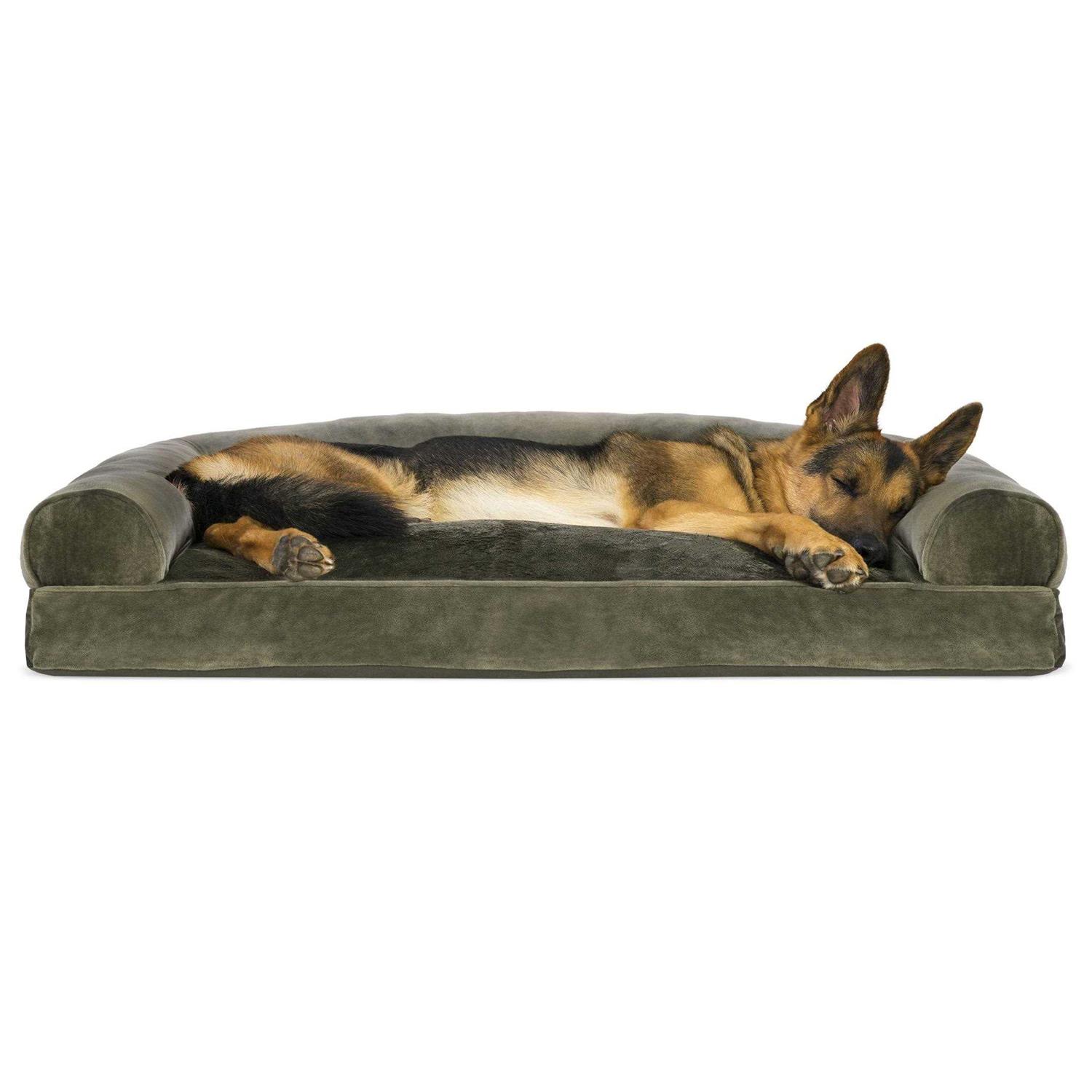 FurHaven Sofa Pet Bed Faux Fleece Chenille - Pet Supplies online store