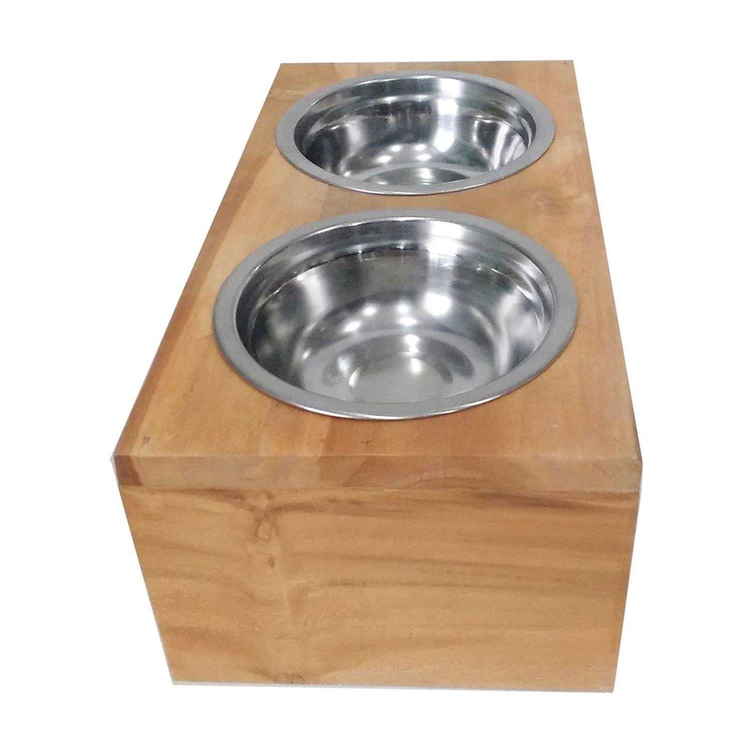 D-Art Collection Pet Feeder Stand with 2 Bowls - Pet Supplies online store