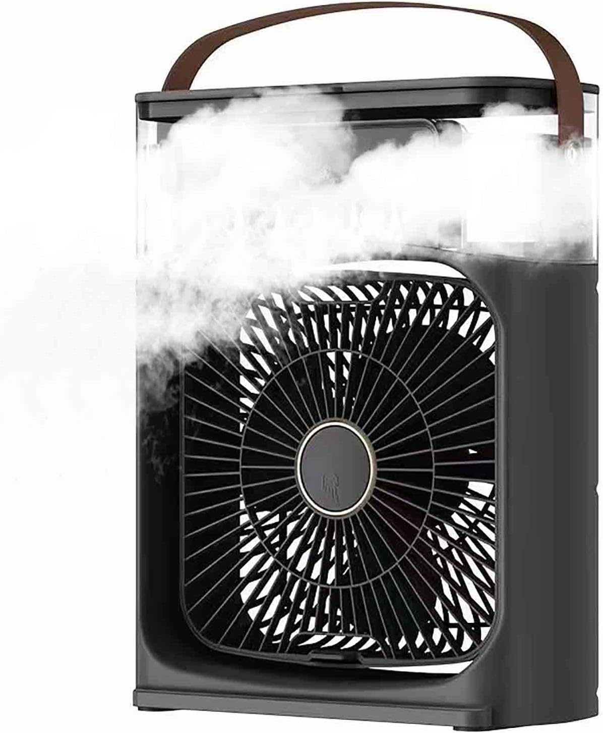 KoolBreeze 4-in-1 Portable Oasis, Personal Air Cooler, Portable Air Conditioner Fan with 7 Colors LED Light, 1/2/3 H Timer, 3 Wind Speeds and 3 Spray Modes