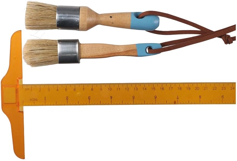 Chalk Painting 2pcs Natural Bristles Paint Opener Small Size Wood Refinishing Furniture Waxing Tool Chalk & Wax Paint Brush Set Chairs