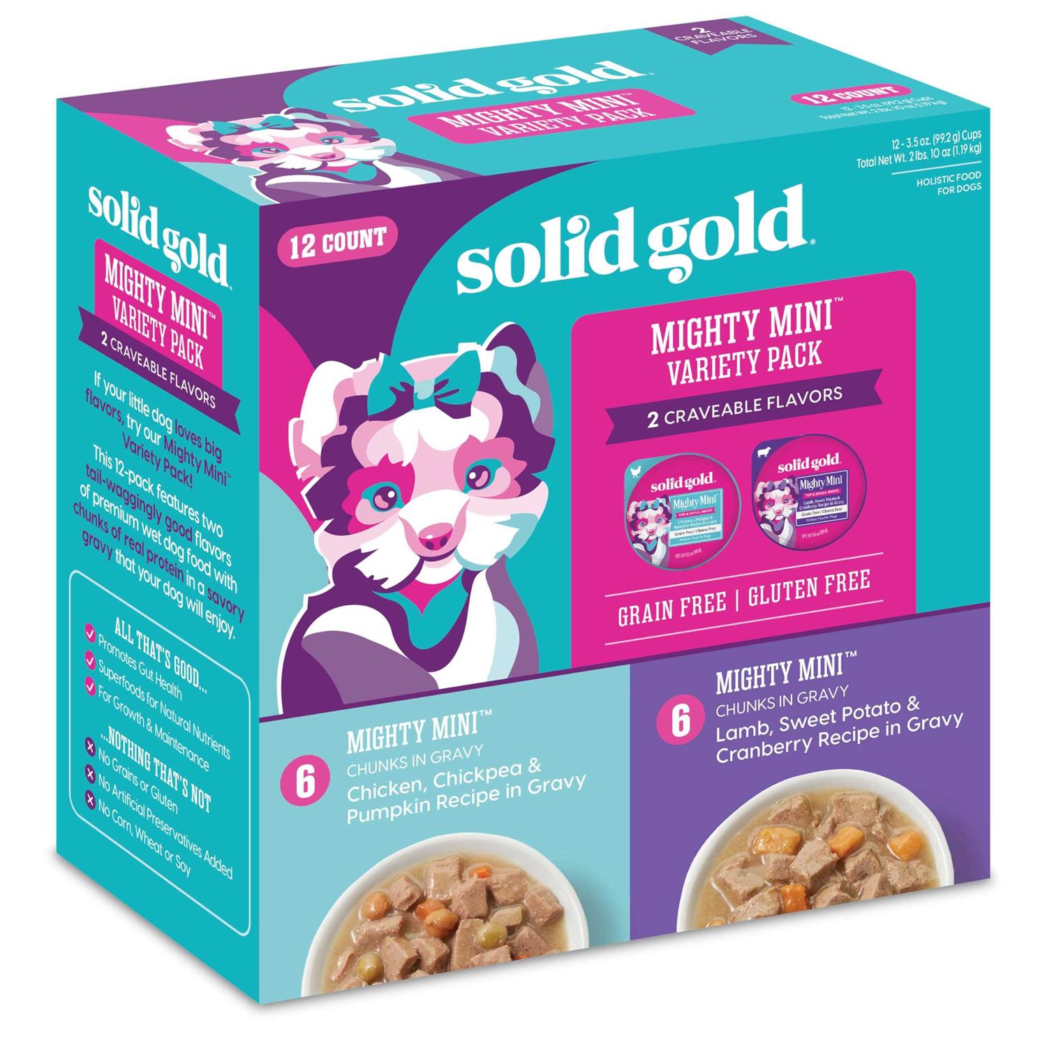 Solid Gold Mighty Mini Variety Pack Wet Dog Food - Pet Supplies online store