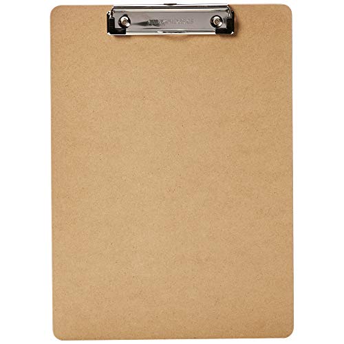 Amazon Basics Hardboard Office Clipboard, 30-Pack, Brown