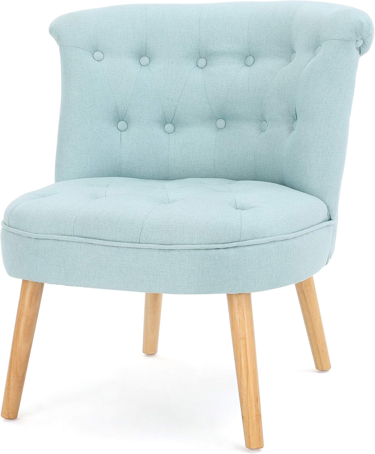 Christopher Knight Home Cicely Fabric Tufted Chair, Light Blue