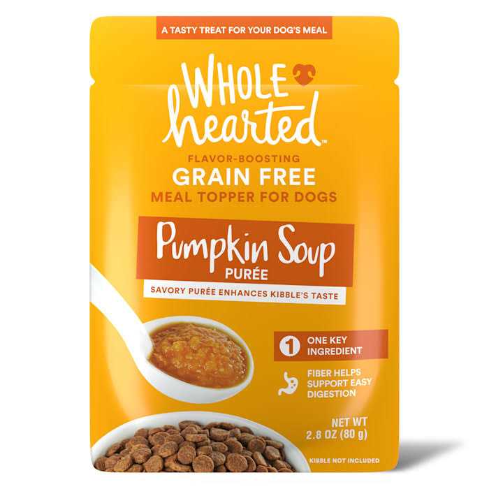 WholeHearted Pumpkin Soup Puree Dog Meal Topper - Pet Supplies online store