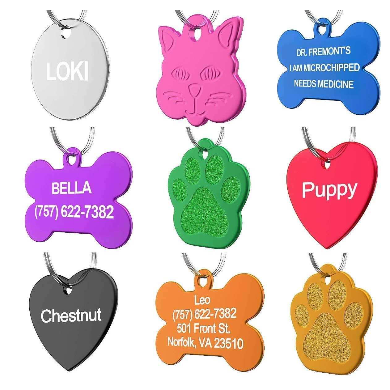 Dr. Fremont's Pet ID Tag Custom for Dog Cat Personalized Many Shapes and Colors to Choose from - Pet Supplies online store