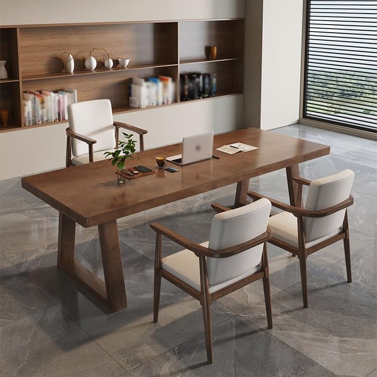 Gaming Desk Solid Wood Desktop Computer Table Home Study Desk Desk Bedroom Writing Table Simple Modern Company Office Desk Workbench Desk for Bedroom(B,180 * 80 * 75cm)