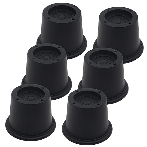 6 Pack Furniture Risers Black Bed Risers 2 inch, Bed Lifts Risers for Sofa, Couch, Desk, Heavy Duty Bed Frame Risers Table Leg Extenders Supports Up to 1,300 Lbs