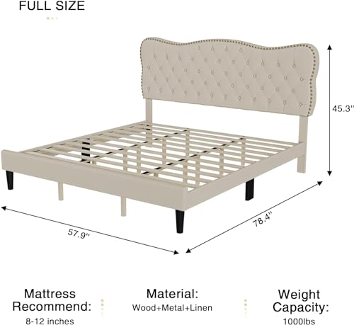 Queen Size Faux Leather Upholstered Platform Bed Frame - Wood Slats, Adjustable Headboard, and Heavy Duty Mattress Foundation, Noise Free Design and No Box Spring Needed, Black