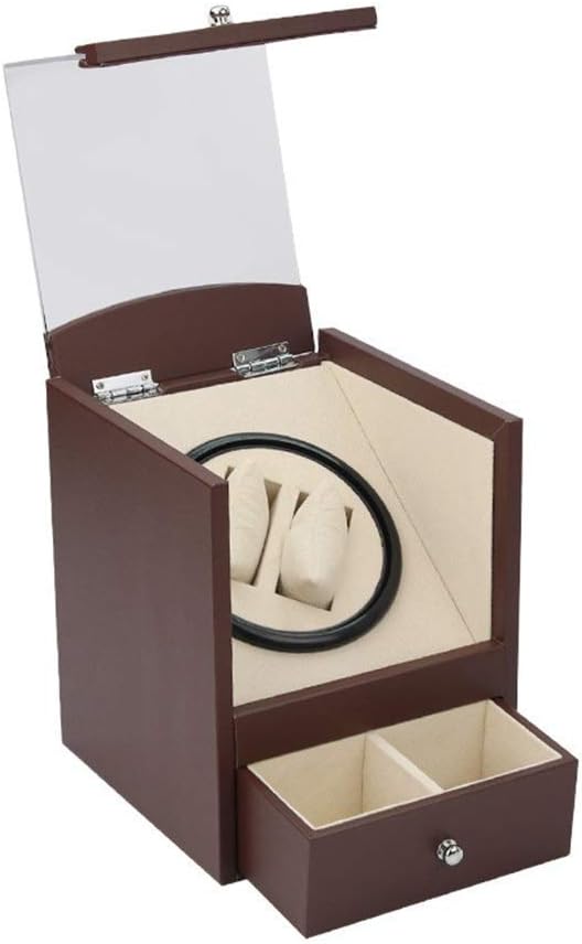Watch Double Automatic Watch Winder with Drawer Storage Box PU Leather Exterior Super Quiet Motor Fit Lady and Man Watches