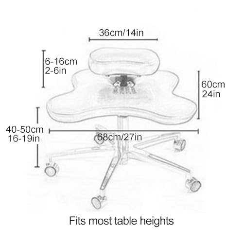 Meditation Chair with Wheels, Ergonomic Kneeling Chair for Office and Home, Height Adjustable Cross Legged Kneeling Chair, Multi Sitting Position Kneeling Recliner (Color : Orange)