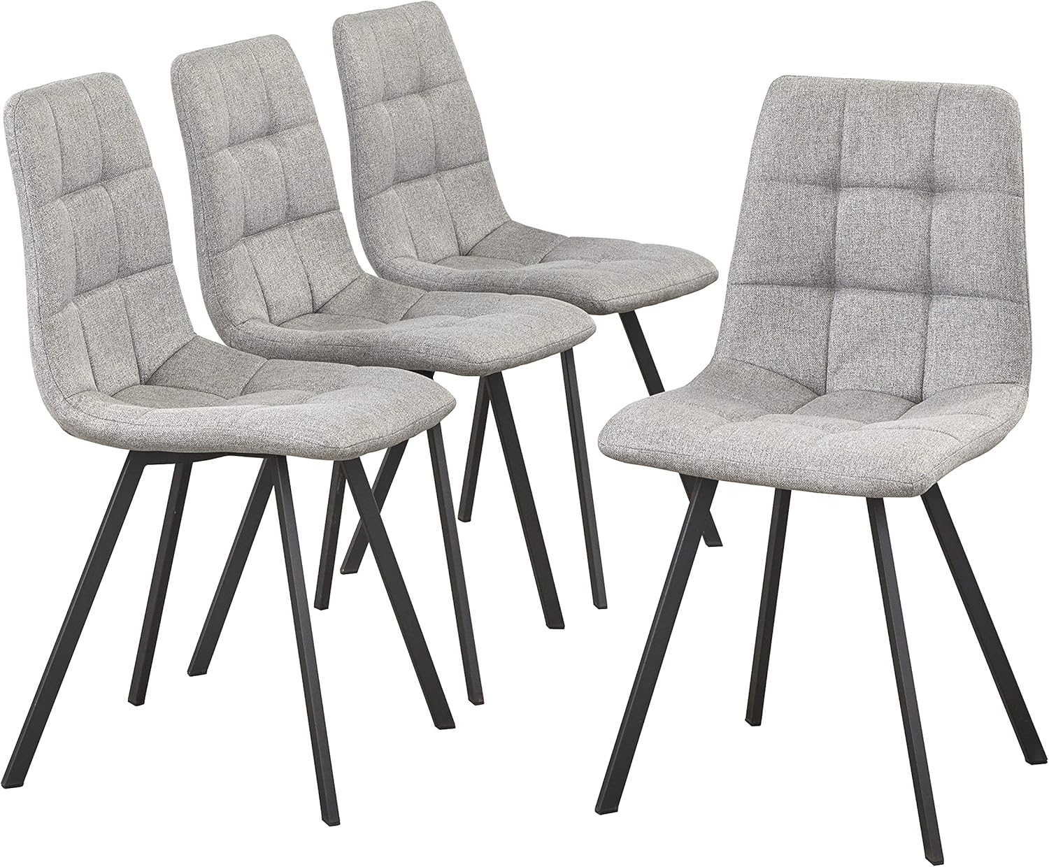 Rho Modern Upholstered Dining Chair, Gray