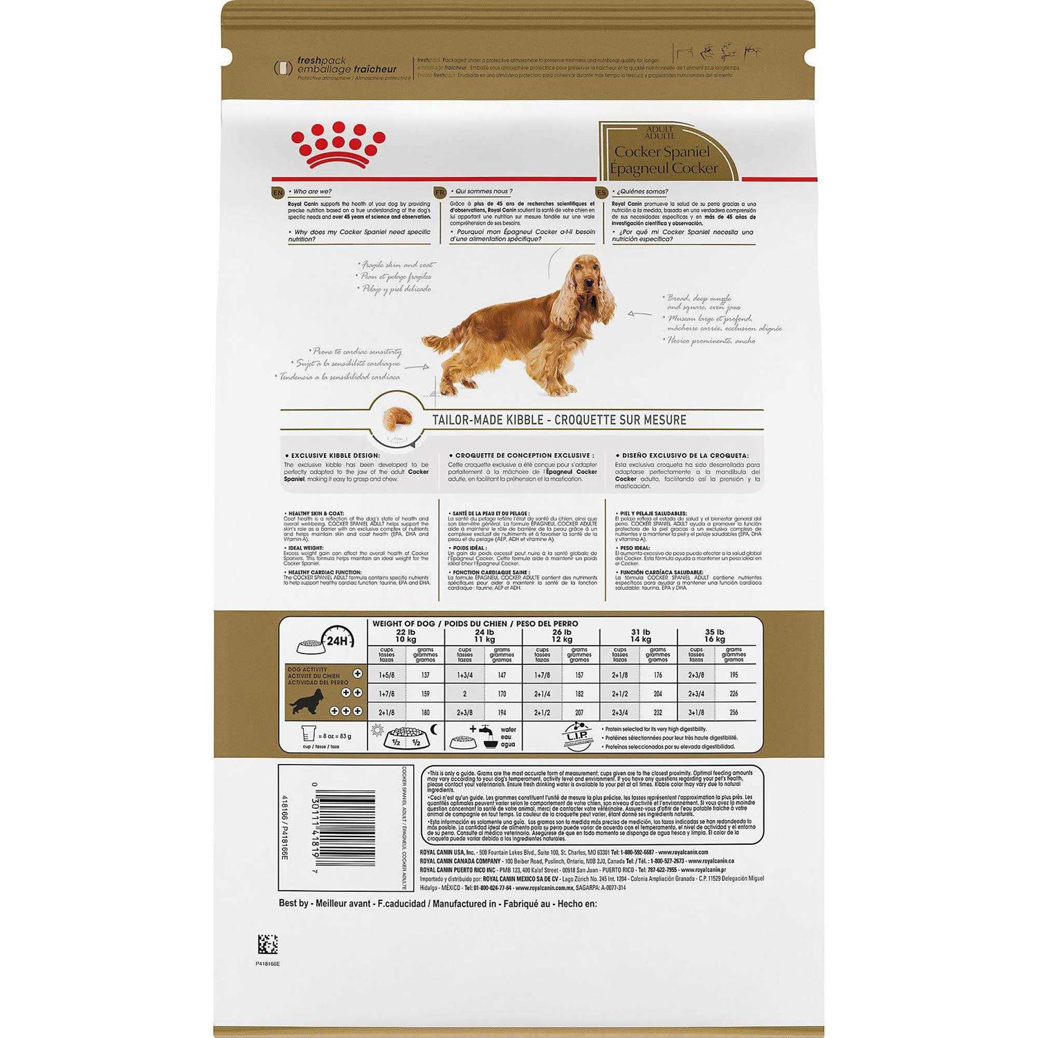Royal Canin Cocker Spaniel Adult Dry Dog Food - Pet Supplies online store