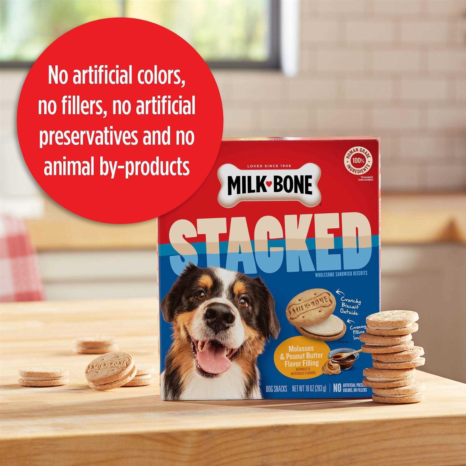 Milk-Bone Stacked Molasses & Peanut Butter Dog Treats - Pet Supplies online store
