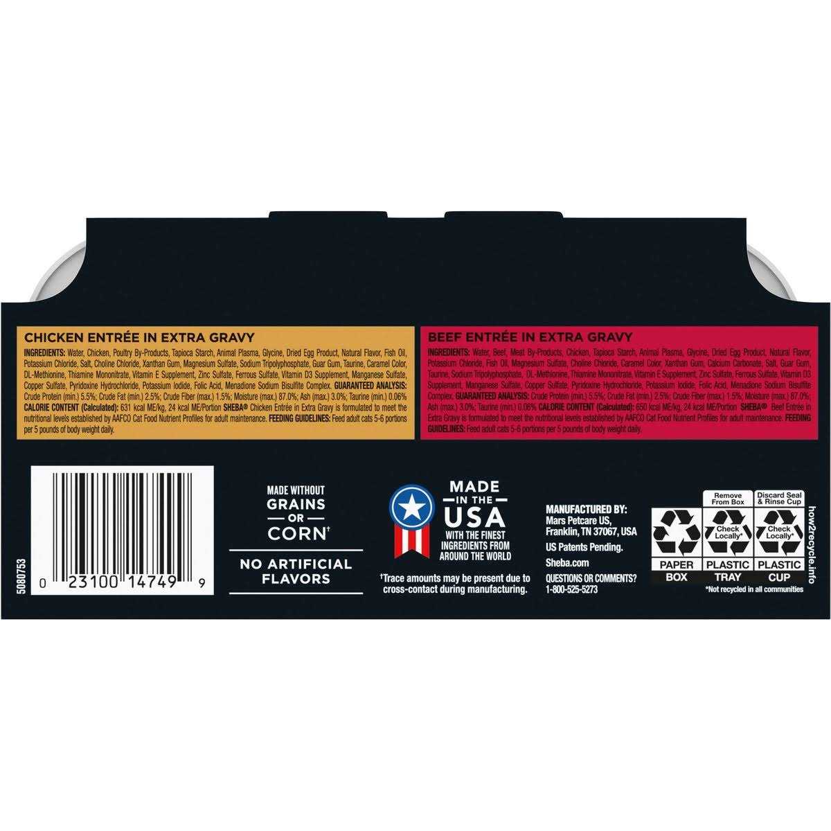 SHEBA PERFECT PORTIONS Gravy INDULGENCE Adult Wet Cat Food - Pet Supplies online store