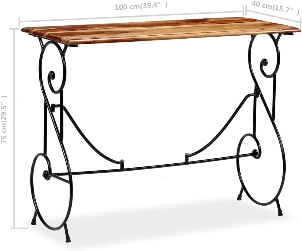 Side Tables Living Room Tea Table Sofa Table Console Table Solid Sheesham Wood 39.4