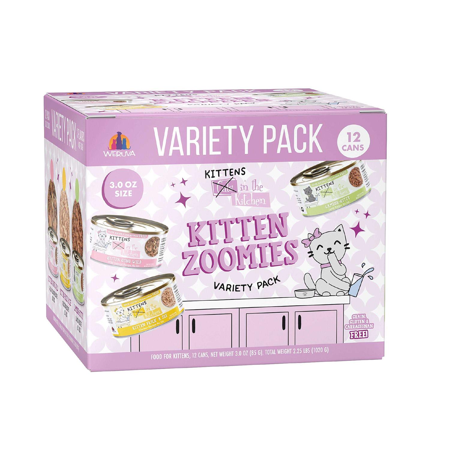 Weruva Cats in the Kitchen Kitten Zoomies Variety Pack - Pet Supplies online store