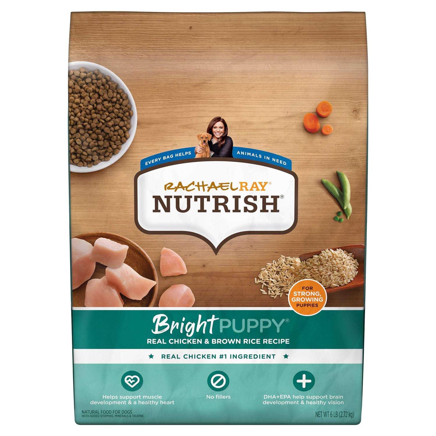 Rachael Ray Nutrish Bright Puppy Dry Dog Food Real Chicken & Brown Rice Recipe - Pet Supplies online store