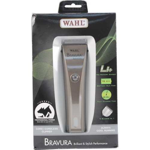 Wahl Bravura Lithium Ion Cordless Dog & Cat Clipper Kit, Gunmetal Grey - Pet Supplies online store