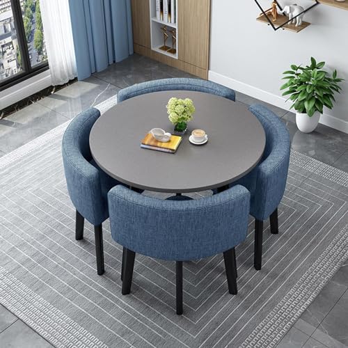 Dining Table and Chairs Set of 4,Dining table Set with Chairs, Modern Conference Table and 4 Chairs Set, Reception Table and Chair Combination,Wooden Kitchen Table Set for 4 for Living Room Dining Roo