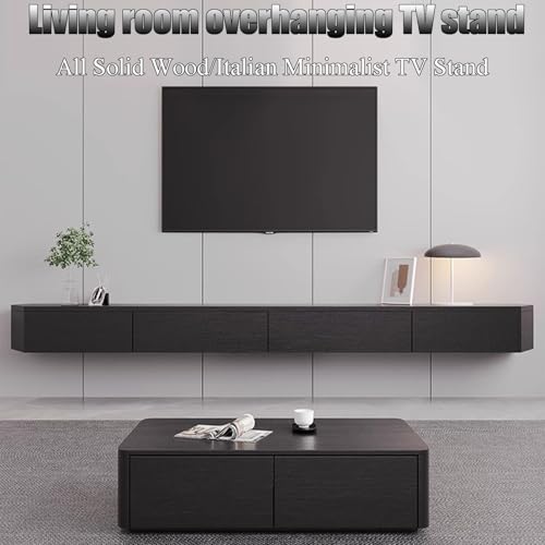 Wall-mounted solid wood TV stand Italian Simple TV Stand Wall-mounted design Saves space Plenty of storage space for a variety of items(180 * 20 * 30cm)