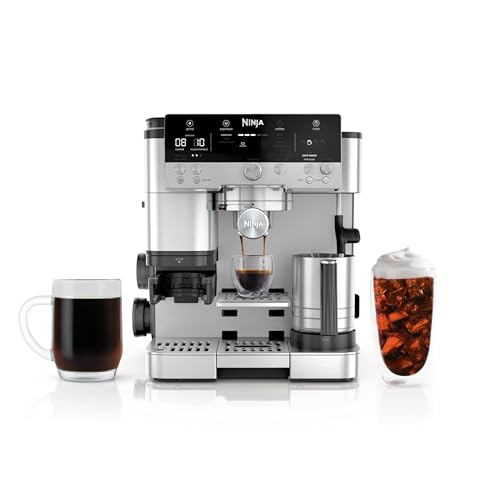 Ninja | Espresso Machine and Drip Coffee Maker| Luxe Café Premier Series | Integrated Coffee Grinder, Milk Frother, Assisted Tamper & Built-In Espresso Accessory Storage | Stainless Steel | ES601