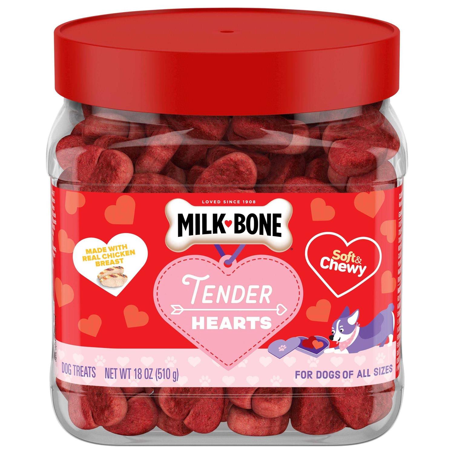 Milk-Bone Tender Hearts Soft & Chewy Dog Treats - Pet Supplies online store