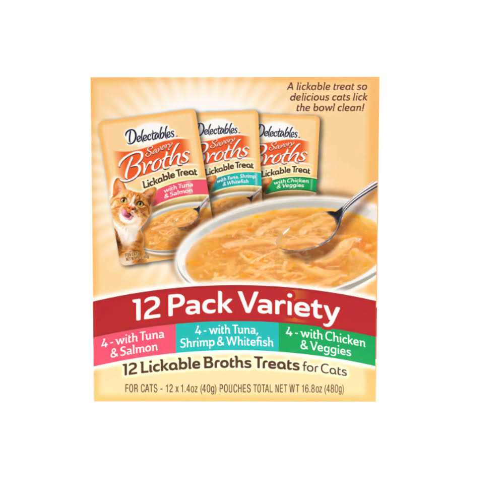 Hartz Delectables Savory Broths Cat Treats Variety Pack - Pet Supplies online store