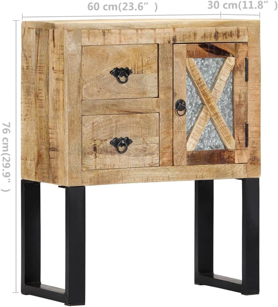 SKM Sideboard 60x30x76 cm Solid Mango Wood (Weight-30KG)