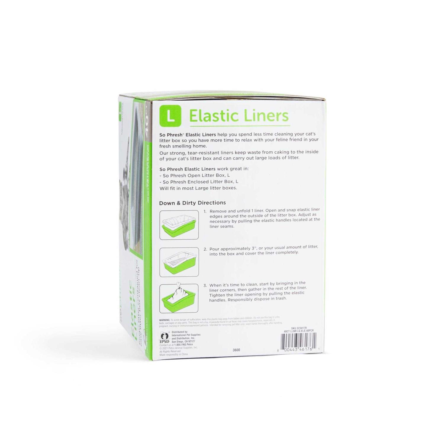 So Phresh Elastic Litter Liners for Cats - Pet Supplies online store