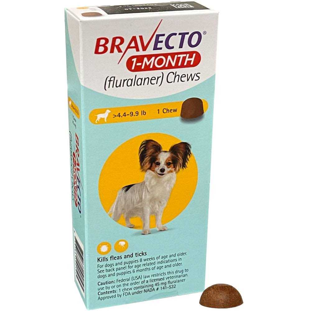Bravecto Chews for Dogs 4.4-9.9 lbs - Pet Supplies online store