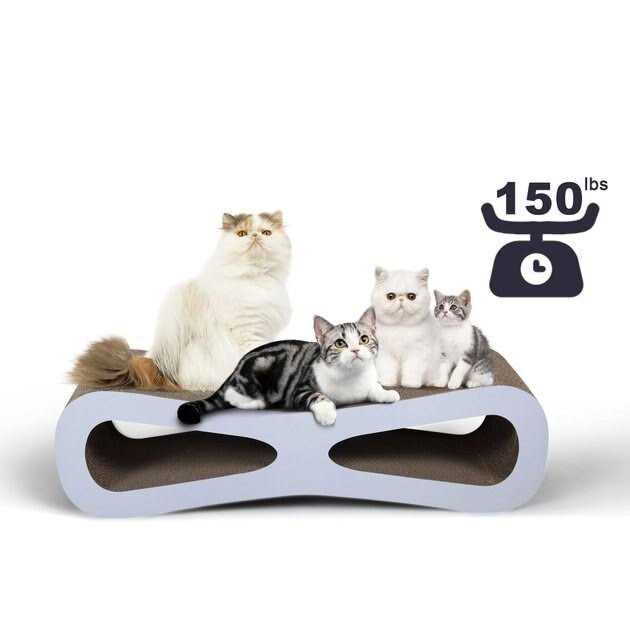Coziwow by Jaxpety Lounge Cardboard Scratcher Cat Toy with Catnip - Pet Supplies online store