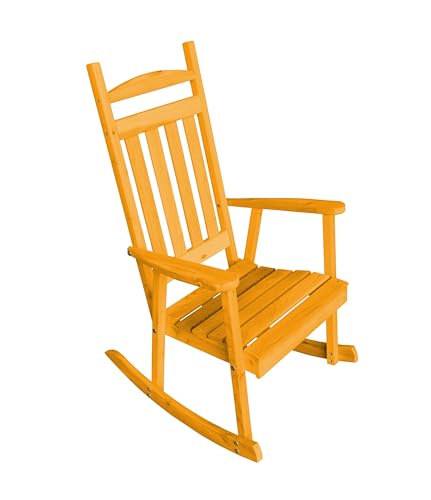 Amish-Made 28 Inch Wide Natural Stained Cedar Wood Rocking Chair