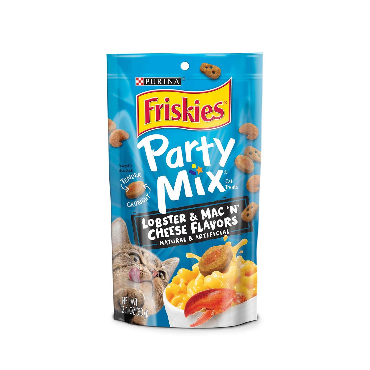Purina Friskies Party Mix Cat Treats Lobster Mac N Cheese Flavors - Pet Supplies online store