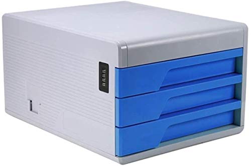 File Cabinets File Holder Excellent Low Temperature Impact Resistance Simple Multi-Function Lock Data Drawer Office Plastic Home Office Niture (Blue)