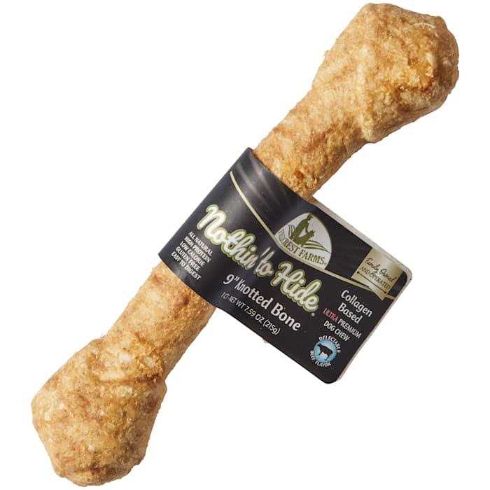 Fieldcrest Farms Nothin' to Hide 9 Knotted Beef Flavor Bone Ultra Premuim Dog Chews - Pet Supplies online store