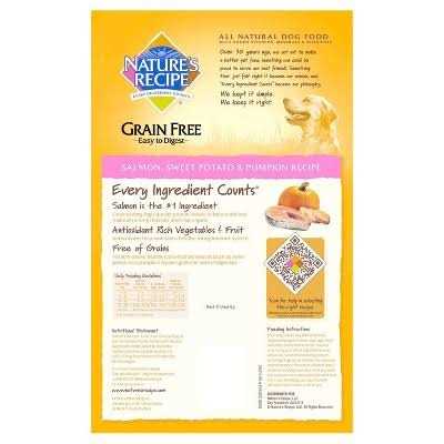 Nature's Recipe Grain Free Salmon Sweet Potato & Pumpkin Recipe Dry Dog Food - Pet Supplies online store