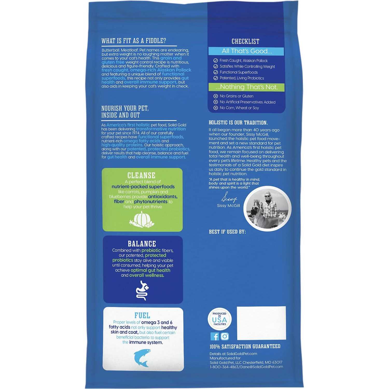 Solid Gold Fit as a Fiddle Grain-Free Alaskan Pollock Dry Cat Food - Pet Supplies online store