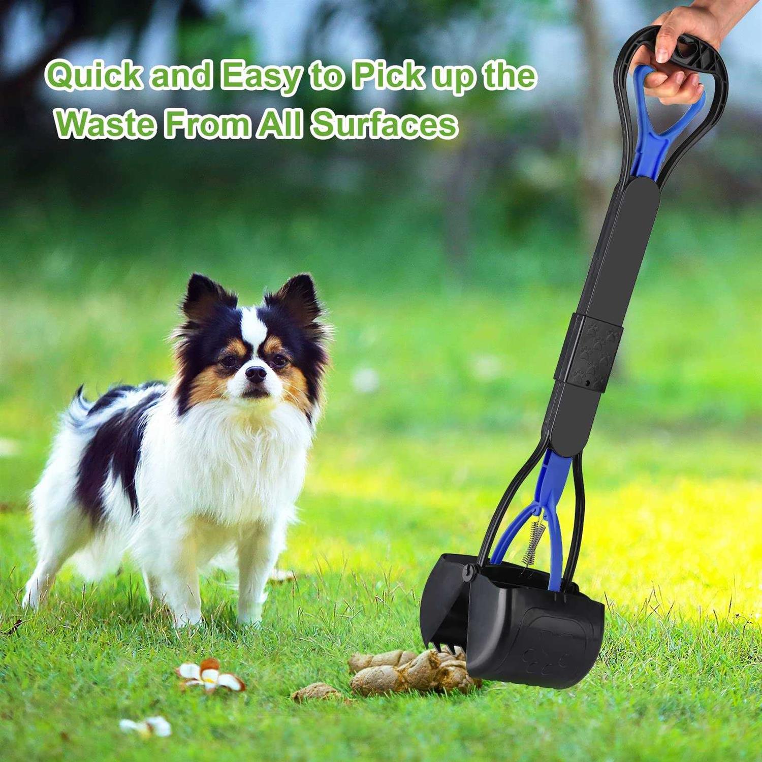 Sunkoon 28inch Non-Breakable Pooper Scooper for Dogs Long Handle Foldable Portable Dog Scooper with High Strength Durable Spring - Pet Supplies online store