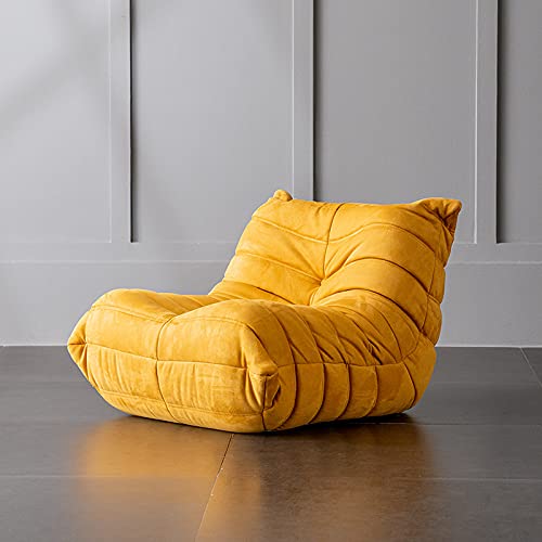 PTTRNS Chair for Bedroom Flannel Leather Art Single and Double Lazy Sofa Art Small Apartment Balcony Simple Leisure Recliner Comfy Chair (Size : Single Microfiber Leather)