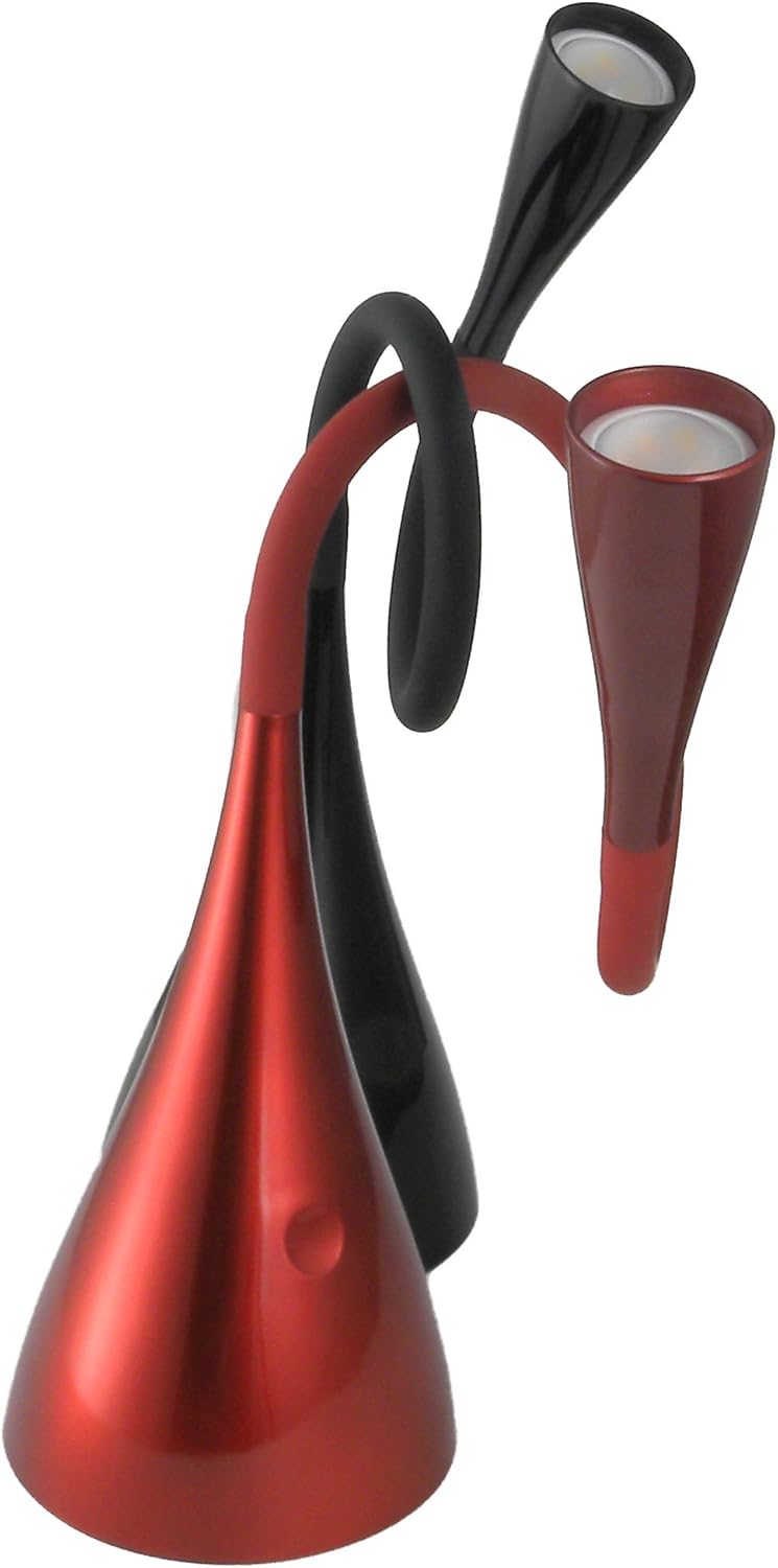 Newhouse Lighting NHGS RD Gooseneck LED Desk Lamp, USB Charging, Touch Dimming, 4.5