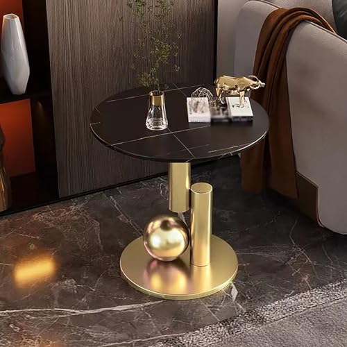 Round Coffee Table, Small Modern Coffee Table Simple Center Tables for Living Room, Modern Coffee Table for Home Office, for Living Room, Bedroom and Balcony (Color : White+Black), ERQ668